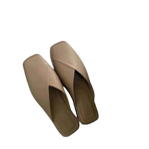 Herren Clogs Slip Auf Mules Große Größe 43 Flat Pantoffeln Sommer Frauen Flat Im Freien Quadratzerschuhe Ladies Pantoffeln von JINGBDO