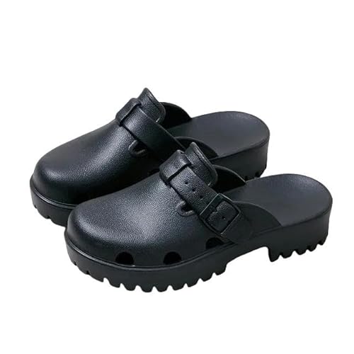 Herren Clogs Sommerheels Verstopft Frauen Sandalen Weiche Plattform Moderne Slipper Street Strand Schuh Schuh Schuh von JINGBDO