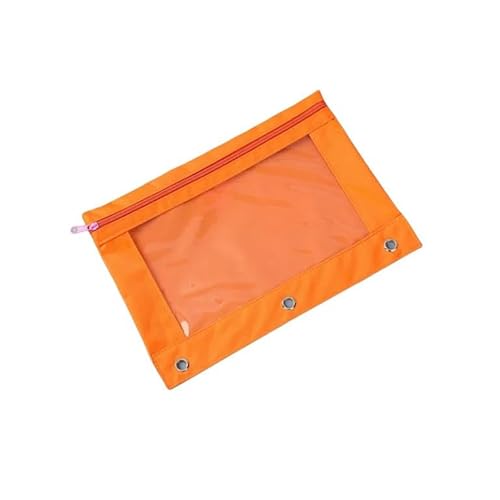 JINGBDO Federmäppchen Mäppchen Zipper -Binder Bleistift Beutelpenst-Orange von JINGBDO