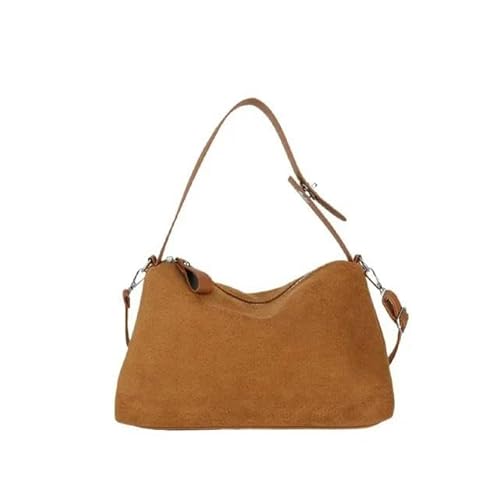 JINGBDO Handtasche Damen Damen -Umhängetaschen Reißverschluss Einfachheit Damen Crossbody Taschen-Gelbliches Braun von JINGBDO