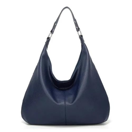 JINGBDO Handtasche Damen Luxus Design Women Tasche Tasche Große Leder -Umhängetaschen Mit Großer Kapazität-Blau-48-34Cm von JINGBDO