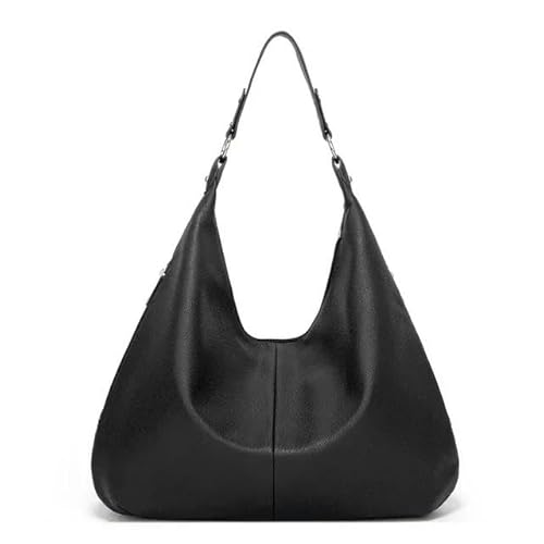 JINGBDO Handtasche Damen Luxus Design Women Tasche Tasche Große Leder -Umhängetaschen Mit Großer Kapazität-Schwarz-48-34Cm von JINGBDO