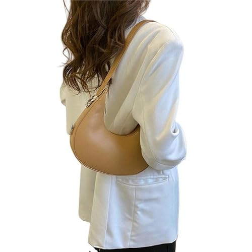 JINGBDO Hobo-Taschedamen Tasche Einfache Hobo Tasche Mode Schulter Armpit Tasche Reine Farbe Temperament Umhängetasche von JINGBDO
