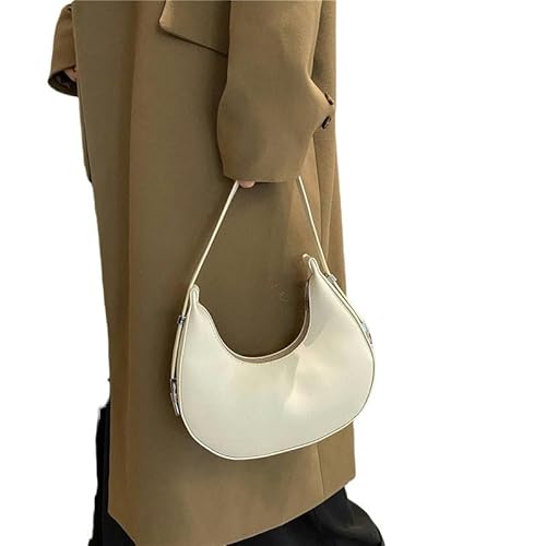 JINGBDO Hobo-Taschedamen Tasche Einfache Hobo Tasche Mode Schulter Armpit Tasche Reine Farbe Temperament Umhängetasche von JINGBDO