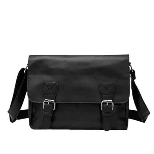 JINGBDO Messenger Bag Für Männermänner Umhängetasche Herren Casual Business Crossbody Tasche Herren Retro Crossbody Bag Messenger Bag-Schwarz von JINGBDO