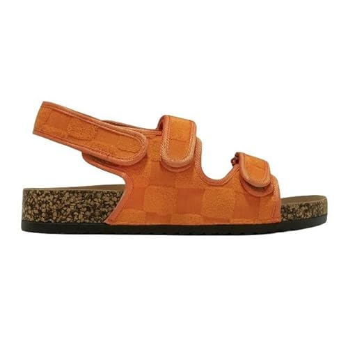 JINGBDO Sommersandalen Für Frauenfashion Beach Sandals Frauen Römische Sandalen Schnallen Sommer -Frauenschuhe Lässige Dicke Boden Frauenschuhe-Orange-36 von JINGBDO