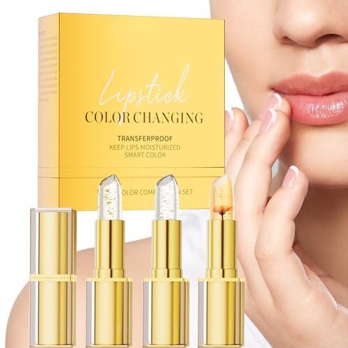 JINGLING Lippenstift mit Farbwechsel für Frauen – feuchtigkeitsspendender Lippenbalsam, 3 Stück, feuchtigkeitsspendend und gegen Fingerabdrücke, für Frauen JINGLING Lippenstift mit Farbwechsel für Frauen – feuchtigkeitsspendender Lippenbalsam, 3 Stück, feuchtigkeitsspendend und gegen Fingerabdrücke, für Frauen von JINGLING