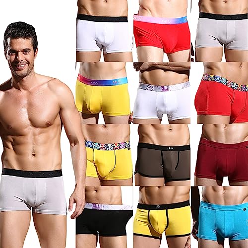 JINSHI Herren Design Trunks Unterwäsche Bambus Boxer Briefs, Cs 5er-Pack, zufällig, Small von JINSHI