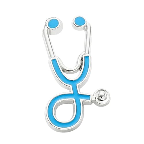 JISADER Brosche Pin Brosche, Brosche Pin Abzeichen Krankenschwester Geschenk für Frauen Revers Brosche Mode Pin für Party, Silber Blau von JISADER