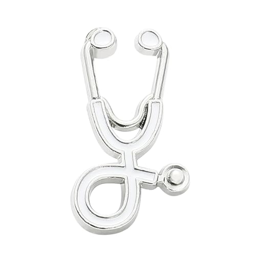 JISADER Brosche Pin Brosche, Brosche Pin Abzeichen Krankenschwester Geschenk für Frauen Revers Brosche Mode Pin für Party, Silbrig Weiß von JISADER