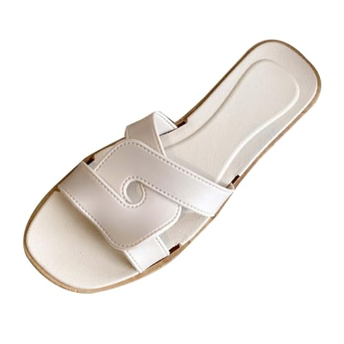 JISADER Damen Slide Sandalen Schuhe Sommersandalen für Reisen Pool Party Spazieren nach Hause, 36 bis 37 von JISADER