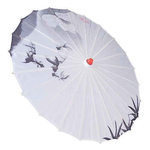 JISADER Regenschirm aus geöltem Papier im chinesischen Kunststil, dekorativer Tanzschirm, Sonnenschirm, tragbar, 70 cm, Sonnenschirm aus Ölpapier im, Stil b von JISADER