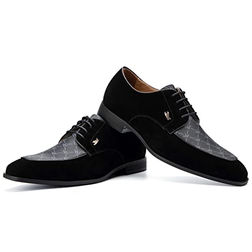 JITAI Oxfords Herren Elegante Schuhe Business Schnürhalbschuhe Herren Anzug Schuhe, Schwarz-07, 42 EU (9 UK) von JITAI
