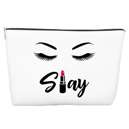 JJOINUS Lustige Wimpern-Make-up-Tasche, Geschenke für Frauen, Weihnachtsgeschenke für Teenager-Mädchen, beste Schwester, Freunde, Beauty-Wimpern, Kosmetiktasche mit Reißverschluss zum Geburtstag, 25,4 von JJOINUS