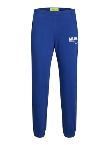 JJXX Damen JXBIANCA HW Relaxed Vint Sweatpants SN Jogginghose, Sodalite Blue/Print:Bright White Milano Print, L von JJXX