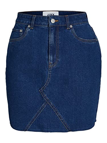 JJXX Damen JXHAZEL Short Skirt HW RH AKM LN Rock, Medium Blue Denim/Detail:AKM2, L von JJXX