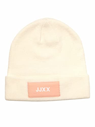 JJXX Damen Jjxx Jxbasic Logo Beanie Sn Strickm tzen f r Damen, Cloud Dancer, Einheitsgröße EU von JACK & JONES