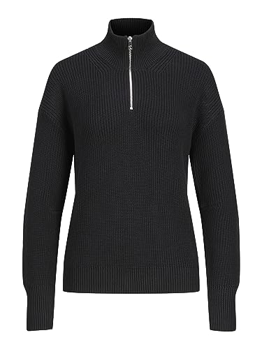 JJXX Damen Jxleya Twist halv lynlås strik Strickpullover, Schwarz, XS EU von JACK & JONES