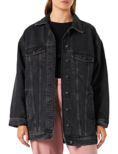 JJXX Women's JXALISON Oversized Long Jacket CR504, Black Denim, L von JJXX