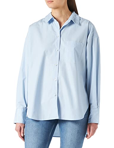 JJXX Women's JXJAMIE LS Relaxed POPLIN Shirt NOOS Blouse, Cashmere Blue, L von JACK & JONES