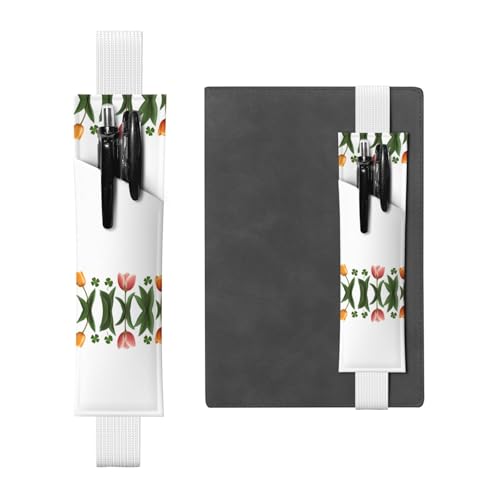 JKDGOJ Leder-Stifthalter, Lesezeichen, Tulpen-Trifolium-Bild für Hardcover-Tagebücher, Tagebücher, Planer, verstellbarer Riemen, Weiß, Einheitsgröße JKDGOJ Leder-Stifthalter, Lesezeichen, Tulpen-Trifolium-Bild für Hardcover-Tagebücher, Tagebücher, Planer, verstellbarer Riemen, Weiß, Einheitsgröße von JKDGOJ