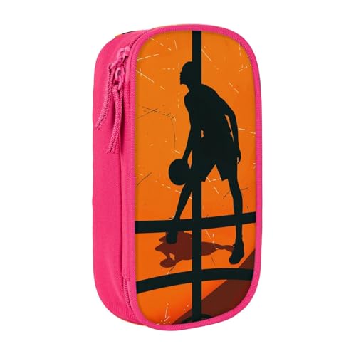 JKLQWC Federmäppchen mit Basketball-Kunstdruck, niedliches Stifteetui, große Stifttasche, tragbare Aufbewahrungsbox, Organizer, Box für Büro, Schule, Teenager, Mädchen, Jungen, Erwachsene, Schwarz, JKLQWC Federmäppchen mit Basketball-Kunstdruck, niedliches Stifteetui, große Stifttasche, tragbare Aufbewahrungsbox, Organizer, Box für Büro, Schule, Teenager, Mädchen, Jungen, Erwachsene, Schwarz, von JKLQWC