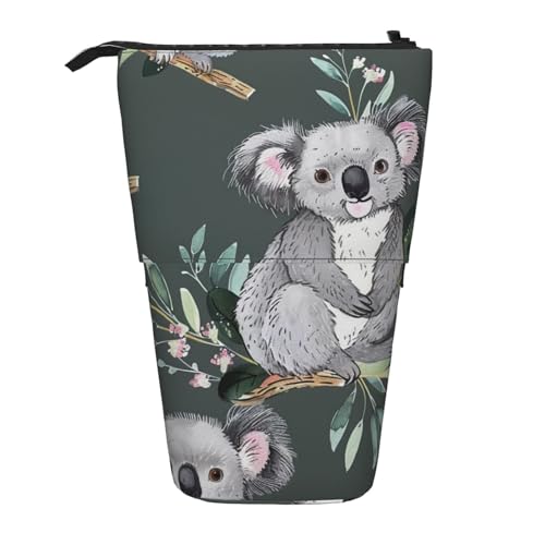 JKLQWC Stehendes Federmäppchen, einziehbar, niedliches Federmäppchen, Organizer – Frohe Weihnachten, Kunstdrucke, Schreibwaren und Make-up-Tasche für Reisen, Schule, Büro, Geschenke, Hübsches Koala JKLQWC Stehendes Federmäppchen, einziehbar, niedliches Federmäppchen, Organizer – Frohe Weihnachten, Kunstdrucke, Schreibwaren und Make-up-Tasche für Reisen, Schule, Büro, Geschenke, Hübsches Koala von JKLQWC