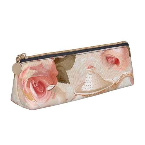 JKSEEPYN Federmäppchen mit Hexenhut, bedruckt, für Studenten, Mädchen, Jungen, dreieckig, PVC-Leder, Schreibwaren, Organizer, Make-up-Tasche für Schule, Büro, Reisen, Teebecher mit Rosen Romantisch JKSEEPYN Federmäppchen mit Hexenhut, bedruckt, für Studenten, Mädchen, Jungen, dreieckig, PVC-Leder, Schreibwaren, Organizer, Make-up-Tasche für Schule, Büro, Reisen, Teebecher mit Rosen Romantisch von JKSEEPYN
