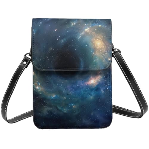JKSEEPYN Umhängetasche mit Galaxie-Druck, Handytasche, Leder, Magnetverschluss, Umhängetasche, Handygeldbörse für Männer, Frauen, Mädchen, Schwarz , Einheitsgröße JKSEEPYN Umhängetasche mit Galaxie-Druck, Handytasche, Leder, Magnetverschluss, Umhängetasche, Handygeldbörse für Männer, Frauen, Mädchen, Schwarz , Einheitsgröße von JKSEEPYN