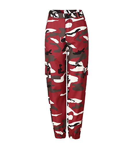 JLTPH Damen Camouflage Hose Trainingshose Sport Camo Cargo Hosen Outdoor Casual Lose Harem Hosen Jeans Jogginghose Sporthose von JLTPH