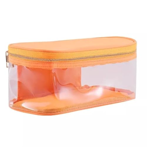 Durchsichtige Tasche 8 Farben Modische Damen-Make-up-Tasche aus PVC, wasserdicht, Nylon, Kulturbeutel, Reisetasche, transparente Kosmetiktasche, klassische transparente Tasche mit offener Oberseite(Co von JMORCO