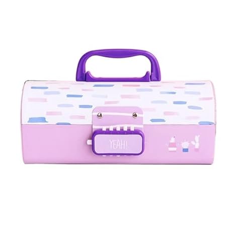 Federmäppchen Creative Pencil Box Multifunktional mit Code Lock Federmäppchen mit großer Kapazität for Jungen Mädchen Schule Schreibwaren Tragbares Büro (Color : B) von JMORCO