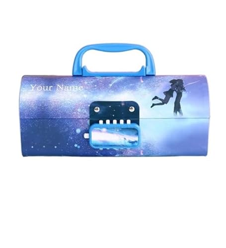 Federmäppchen Creative Pencil Box Multifunktional mit Code Lock Federmäppchen mit großer Kapazität for Jungen Mädchen Schule Schreibwaren Tragbares Büro (Color : C) von JMORCO