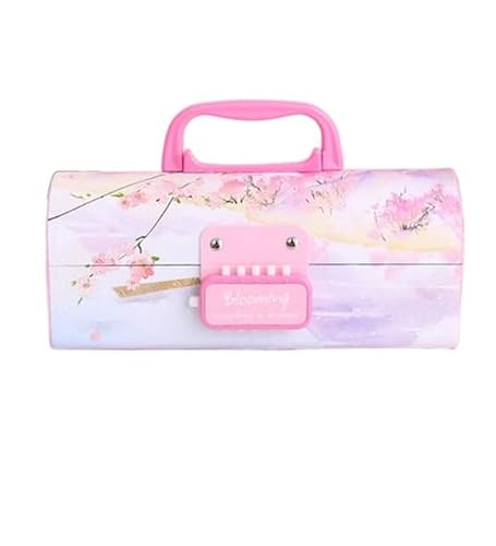 Federmäppchen Creative Pencil Box Multifunktional mit Code Lock Federmäppchen mit großer Kapazität for Jungen Mädchen Schule Schreibwaren Tragbares Büro (Color : E) von JMORCO