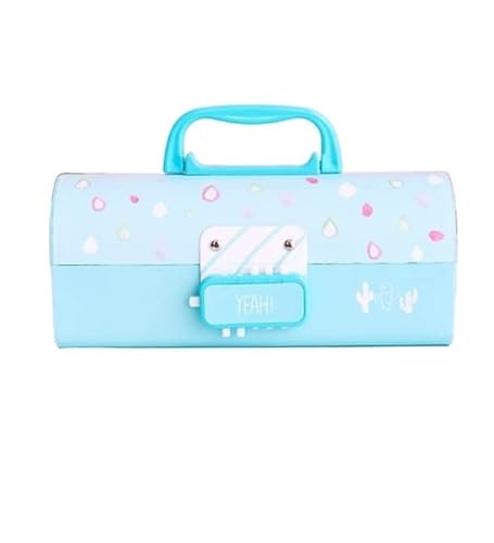 Federmäppchen Creative Pencil Box Multifunktional mit Code Lock Federmäppchen mit großer Kapazität for Jungen Mädchen Schule Schreibwaren Tragbares Büro (Color : I) von JMORCO