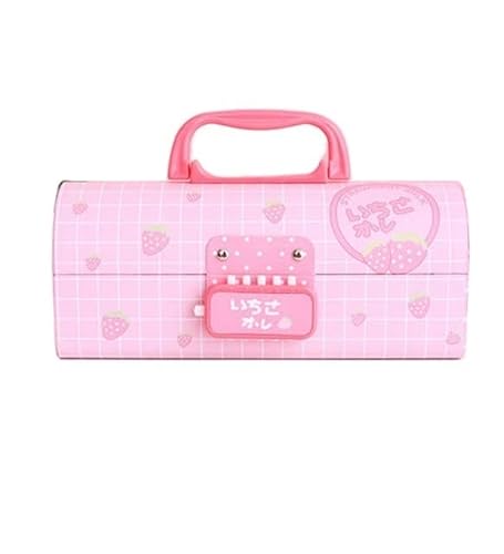 Federmäppchen Creative Pencil Box Multifunktional mit Code Lock Federmäppchen mit großer Kapazität for Jungen Mädchen Schule Schreibwaren tragbar (Color : A) von JMORCO