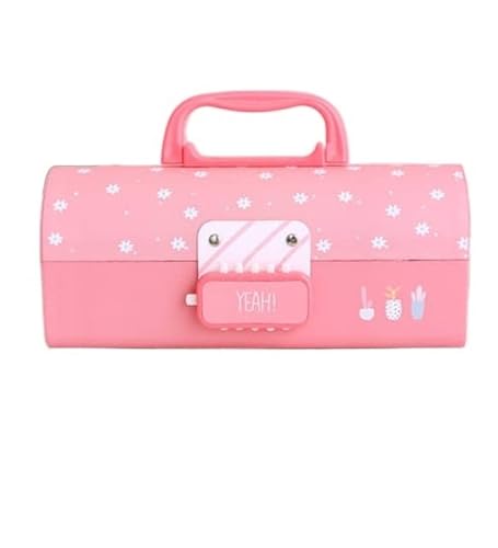 Federmäppchen Creative Pencil Box Multifunktional mit Code Lock Federmäppchen mit großer Kapazität for Jungen Mädchen Schule Schreibwaren tragbar (Color : J) von JMORCO