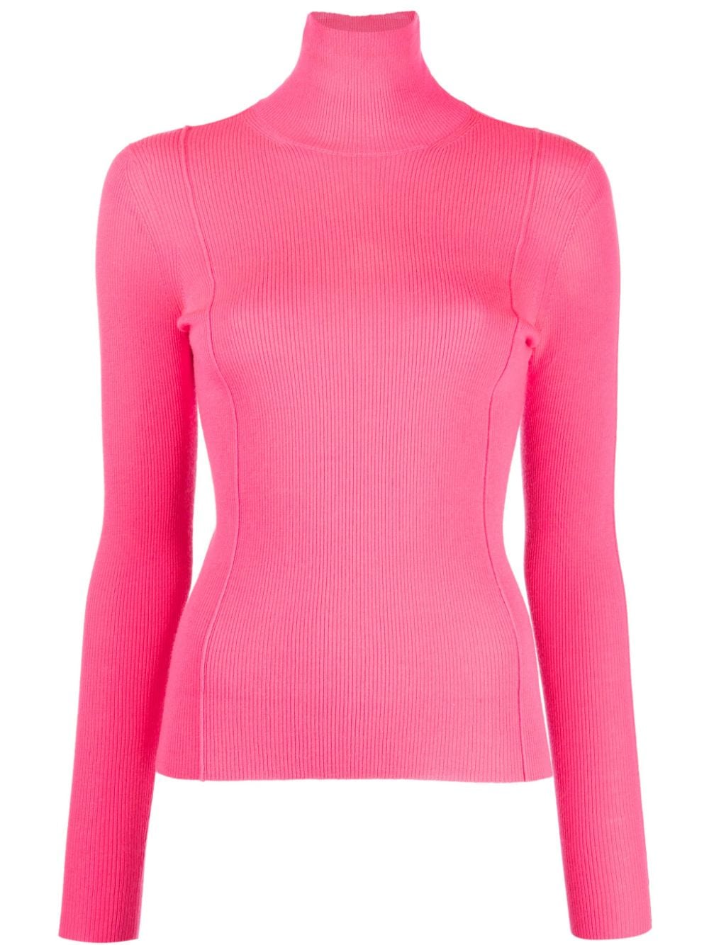 JNBY Gerippter Pullover mit Stehkragen - Rosa von JNBY