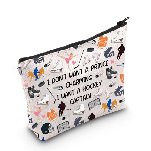 JNIAP Lesezeichen mit Aufschrift "I Want a Hockey Captain", Kosmetiktasche, Hockey-Buch-Liebhaber, Geschenk, Hockey Captain Bag JNIAP Lesezeichen mit Aufschrift "I Want a Hockey Captain", Kosmetiktasche, Hockey-Buch-Liebhaber, Geschenk, Hockey Captain Bag von JNIAP