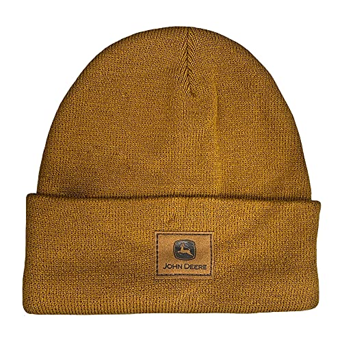 John Deere Jd Micro Fleece Sweatshirt Lined Beanie-Carhartt Brown-One Size von JOHN DEERE