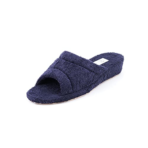 JOMIX Offen Hausschuhe Damen Plüsch Warme Pantoffeln Bequeme Slippers Rutschfeste Puschen Indoor (Blau 36 EU, ITD1576) von JOMIX