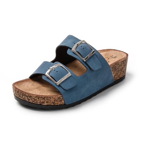 JOMIX Clogs Damen Pantoletten Rutschfest Sommer Strandsandalen Freizeit Clogs & Pantoletten für Damen (Blau, 37 EU, SD8038) von JOMIX