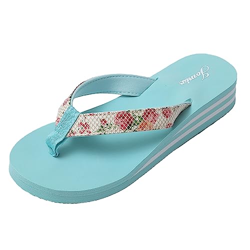 JOMIX Flip Flops Damen Leichte Zehentrenner Damen Sommer Sandalen Bunte Badelatschen Badeschlappen Meer Pool Strand Schwimmen (02 Blau, 40 EU) von JOMIX