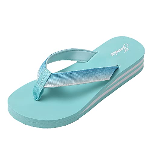 JOMIX Flip Flops Damen Leichte Zehentrenner Damen Sommer Sandalen Bunte Badelatschen Badeschlappen Meer Pool Strand Schwimmen (01 Blau, 39 EU) von JOMIX