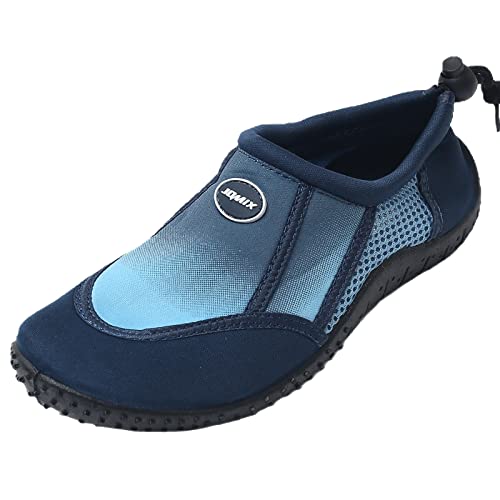 JOMIX Sommer Wasserschuhe Damen Strandschuhe Aquaschuhe Schnelltrocknende Sportlicher Barfuß Wassersport Badeschuhe für Strand Pool Schwimmen Surfen (01 Marine Royalblau, 37 EU) von JOMIX