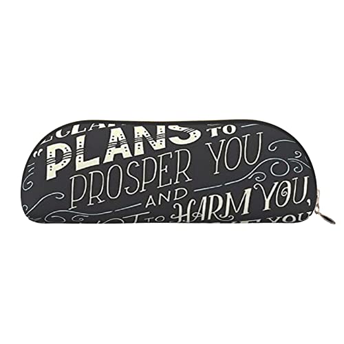 I Know The Plans Have You Declares Lord Leder-Aufbewahrungstasche, halbrund, stilvolle und funktionale Bleistifttasche, Aufbewahrungstasche, Make-up-Tasche, Mehrzweck-Organizer, vielseitige von JONGYA