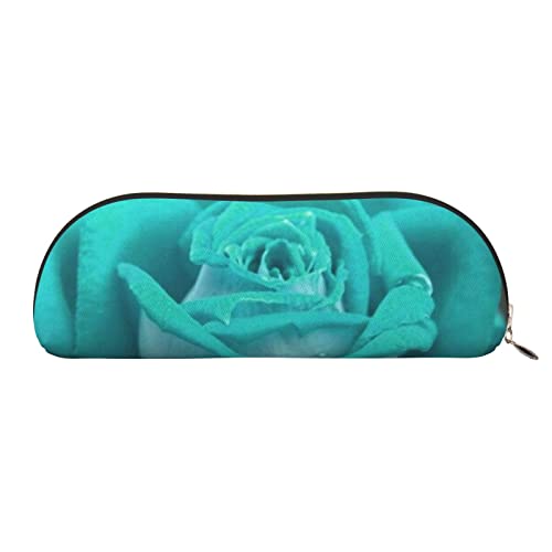 Pretty Rose Leder-Aufbewahrungstasche, halbrund, stilvolle und funktionale Bleistifttasche, Aufbewahrungstasche, Make-up-Tasche, Mehrzweck-Organizer-Tasche, vielseitige Make-up-Tasche, gold, von JONGYA