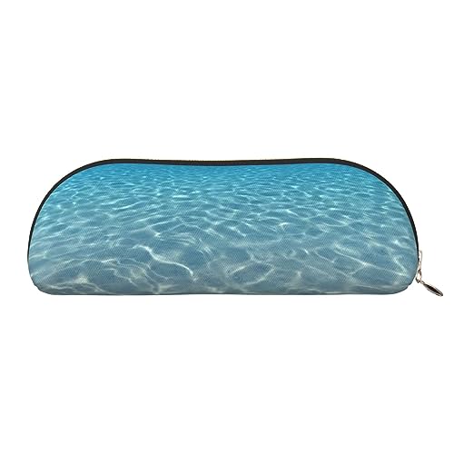 Tranquil Wasserleder-Aufbewahrungstasche, halbrund, stilvolle und funktionale Bleistifttasche, Aufbewahrungstasche, Make-up-Tasche, Mehrzweck-Organizer, vielseitige Make-up-Tasche, gold, von JONGYA