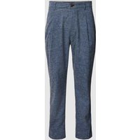 JOOP! Jeans Loose Fit Bundfaltenhose in Melange-Optik Modell 'LEAD' in Blau, Größe 34/34 von JOOP! JEANS