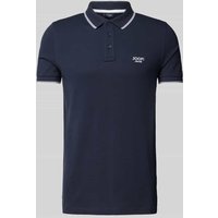 JOOP! Jeans Regular Fit Poloshirt mit Knopfleiste Modell 'Agnello' in Marine Melange, Größe S von JOOP! JEANS